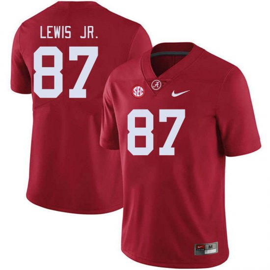 Crimson Danny Lewis Jr. #87 Alabama Men Limited Official College Football Jersey -Hot Sale