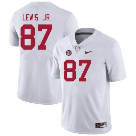 White Danny Lewis Jr. #87 Alabama Men Replica Classic College Football Jersey -Hot Sale