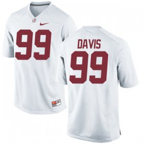 White Raekwon Davis #99 Alabama Men Replica Classic College Football Jersey -Hot Sale