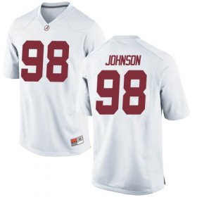 White Sam Johnson #98 Alabama Men Replica Official College Football Jersey -Hot Sale