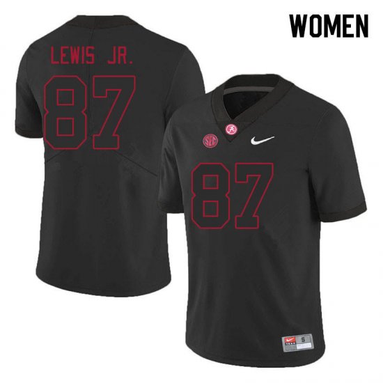 Black Danny Lewis Jr. #87 Alabama Women Official College Football Jersey -Hot Sale