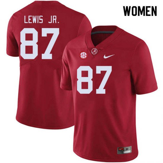 Crimson Danny Lewis Jr. #87 Alabama Women Limited Classic College Football Jersey -Hot Sale