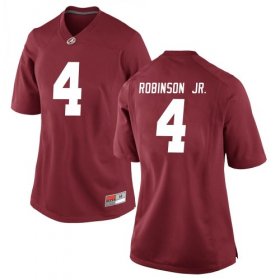 Crimson Brian Robinson Jr. #4 Alabama Women Replica Official College Football Jersey -Hot Sale