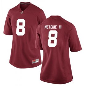 Crimson John Metchie III #8 Alabama Women Replica Official College Football Jersey -Hot Sale