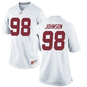 White Sam Johnson #98 Alabama Women Replica Official College Football Jersey -Hot Sale