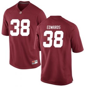 Crimson Jalen Edwards #38 Alabama Youth Replica Classic College Football Jersey -Hot Sale